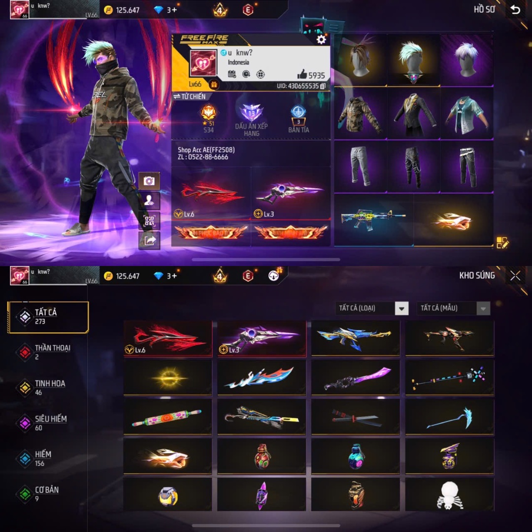 Tài khoản Free Fire 1M 2M #FF2513