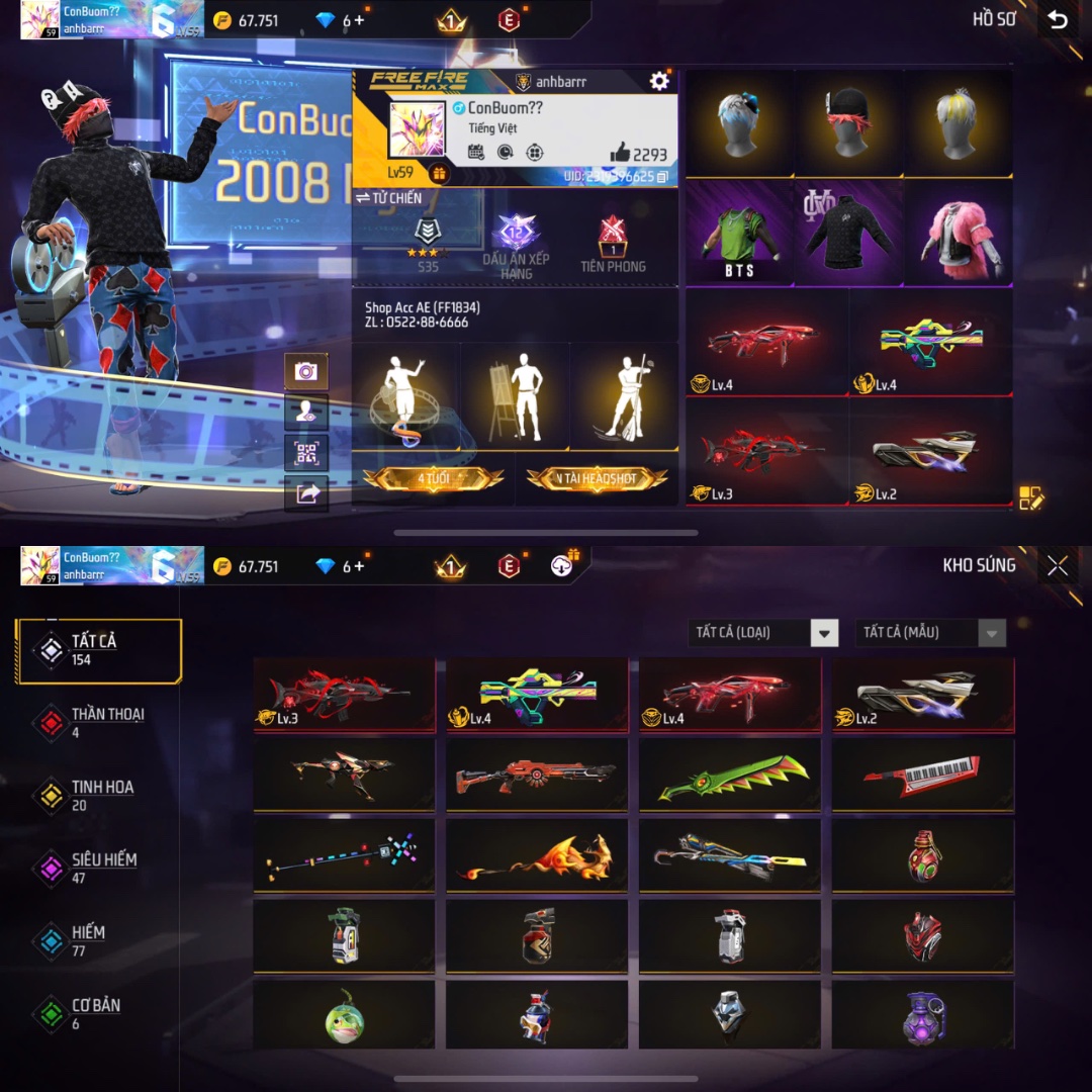 Tài khoản Free Fire #FF1834